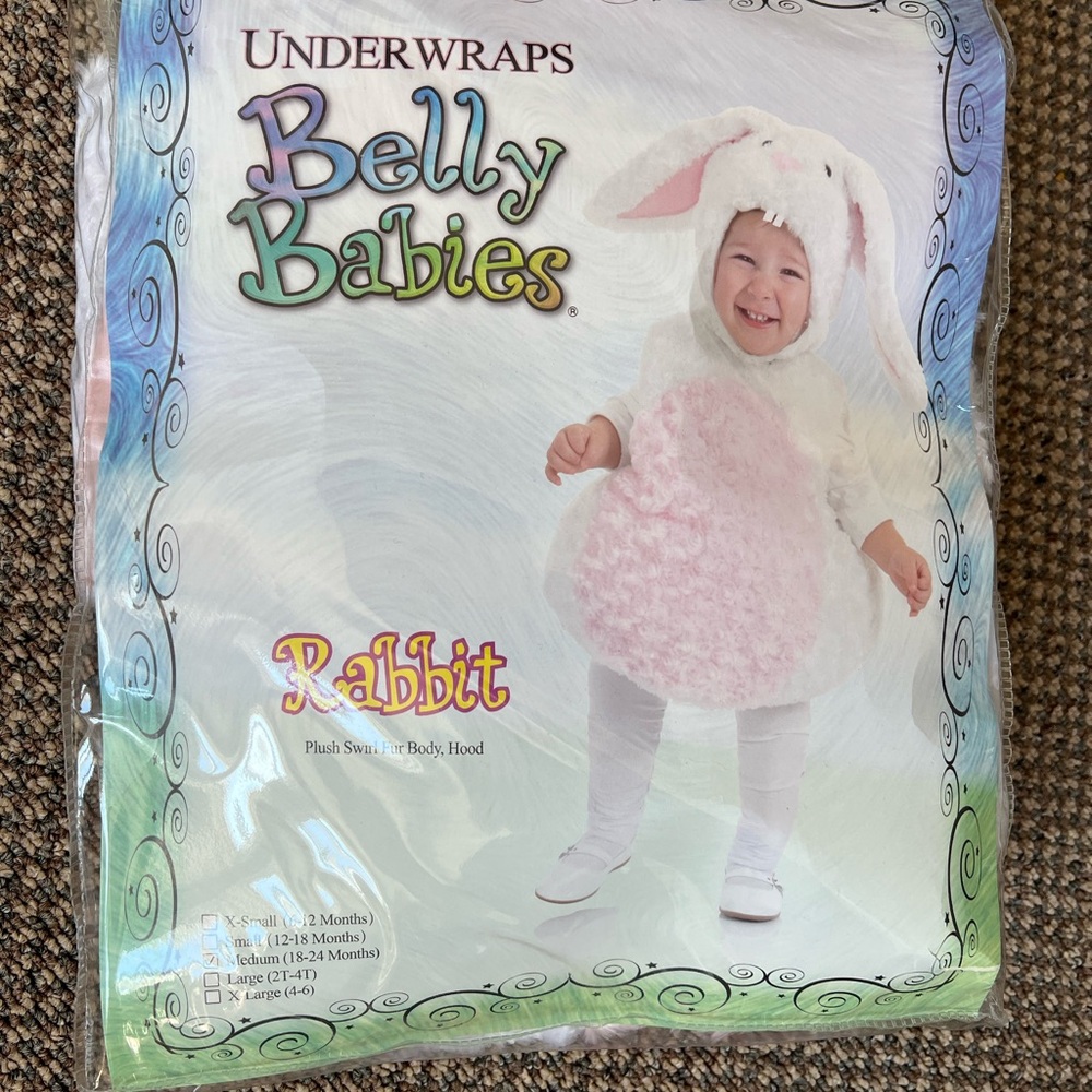 Underwraps Belly Babies Rabbit Costume